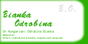 bianka odrobina business card